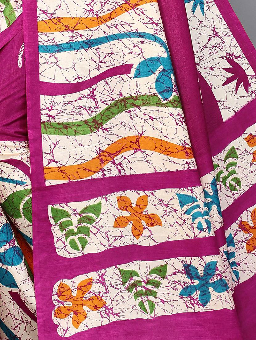 purple silk blend mysore saree - 20039344 - Standard Image - 3