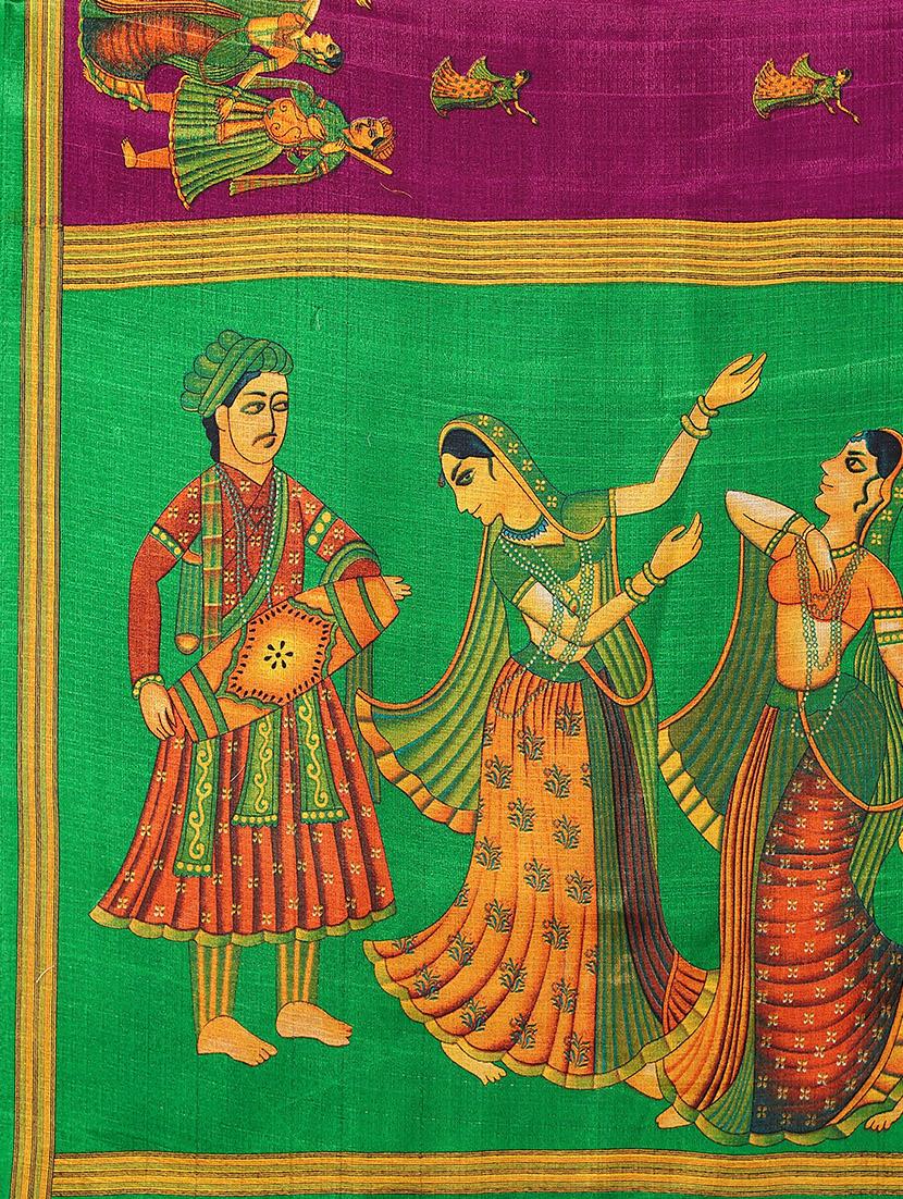 purple silk blend mysore saree with blouse - 20039423 - Standard Image - 3