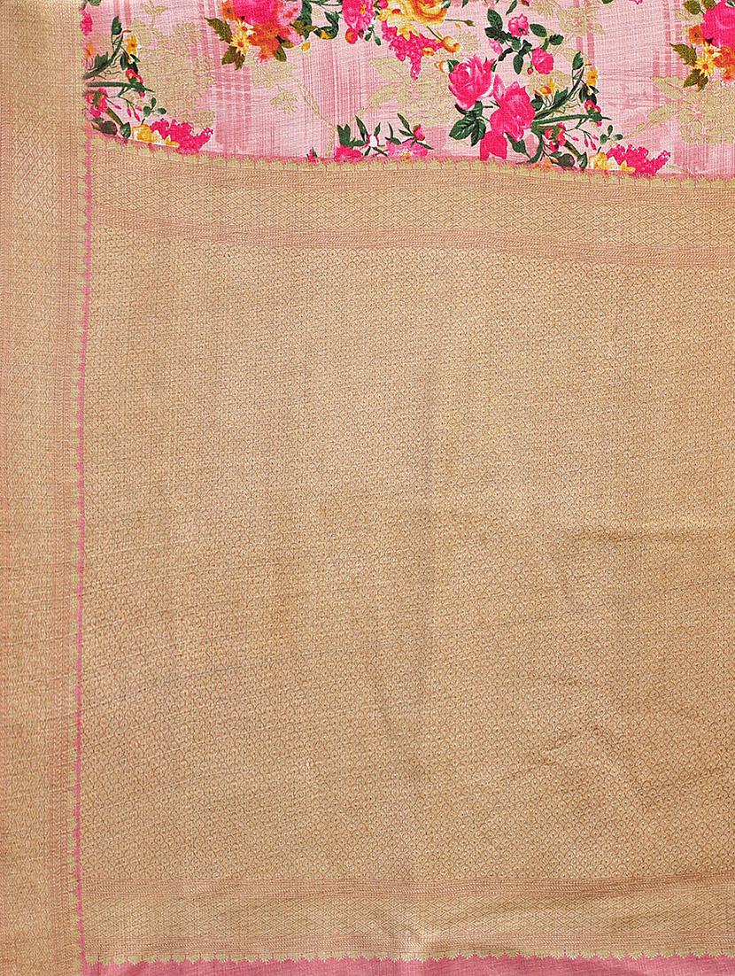 pink silk blend mysore saree - 20039449 - Standard Image - 3