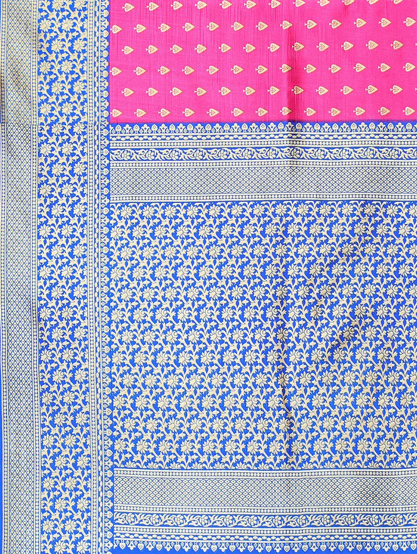 women's self design pink colored saree with blouse - 20039507 - Standard Image - 3