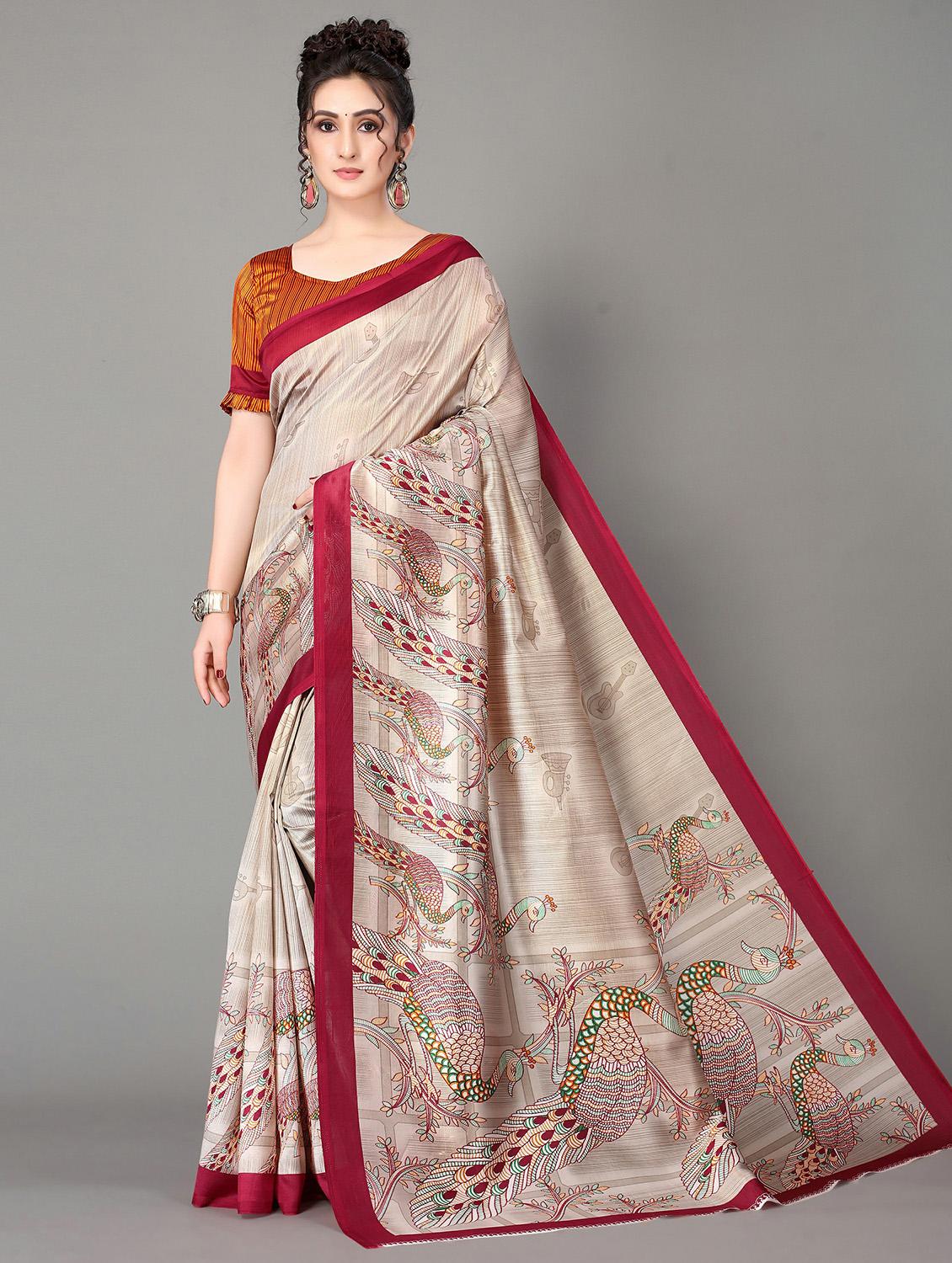 cream mysore silk saree - 20039549 - Zoom Image - 0