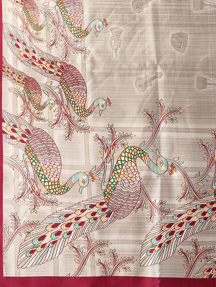 cream mysore silk saree - 20039549 - Standard Image - 3