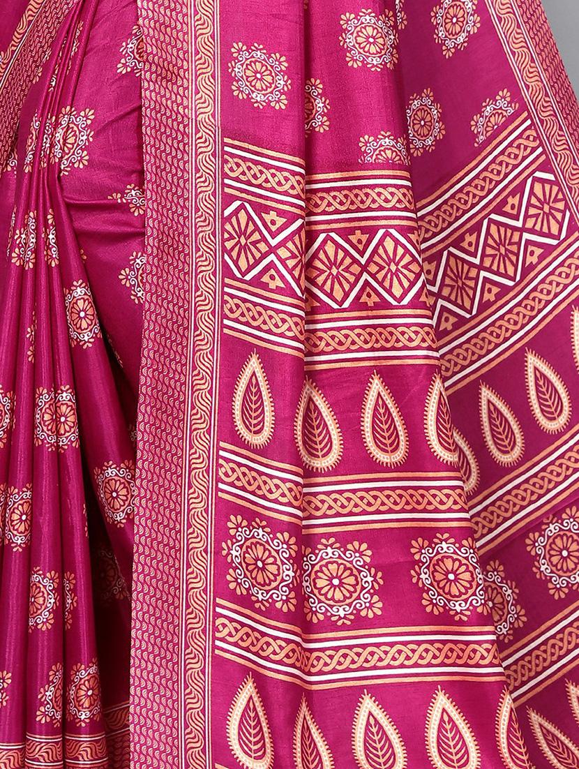 pink silk blend mysore saree - 20039590 - Standard Image - 3