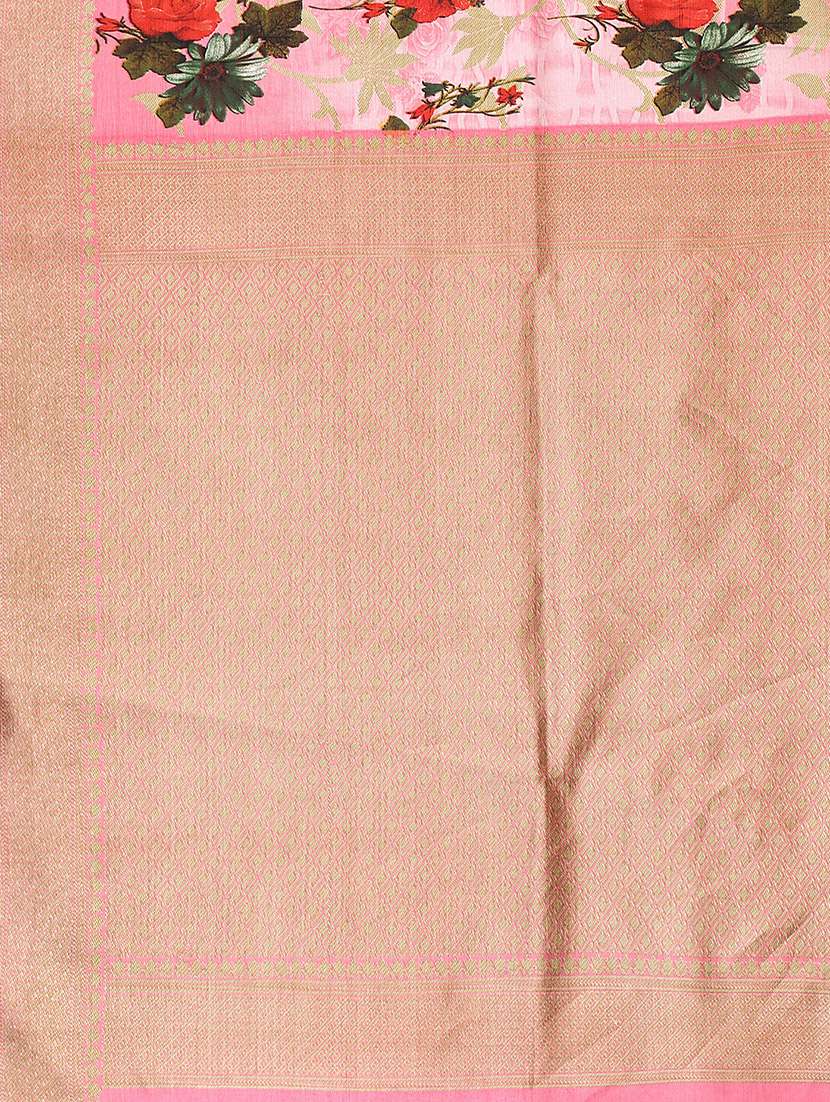 pink silk blend mysore saree - 20039593 - Standard Image - 3