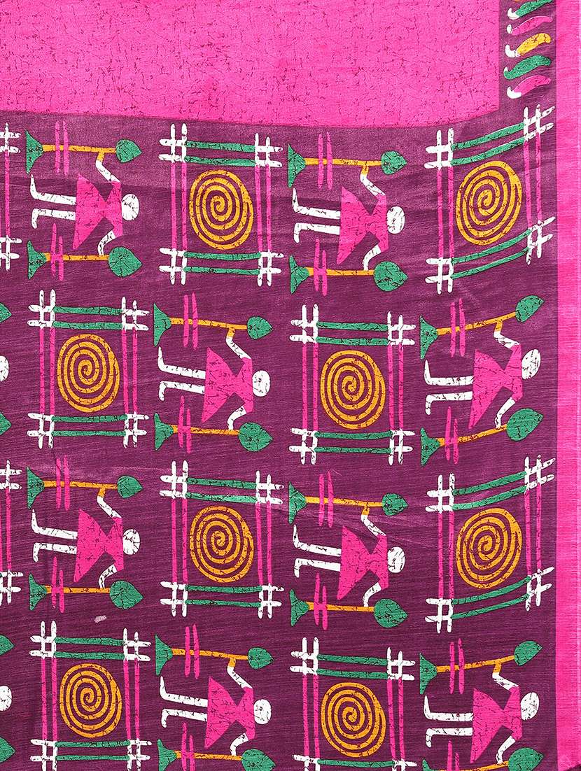 printed mysore silk saree with blouse - 20039606 - Standard Image - 3