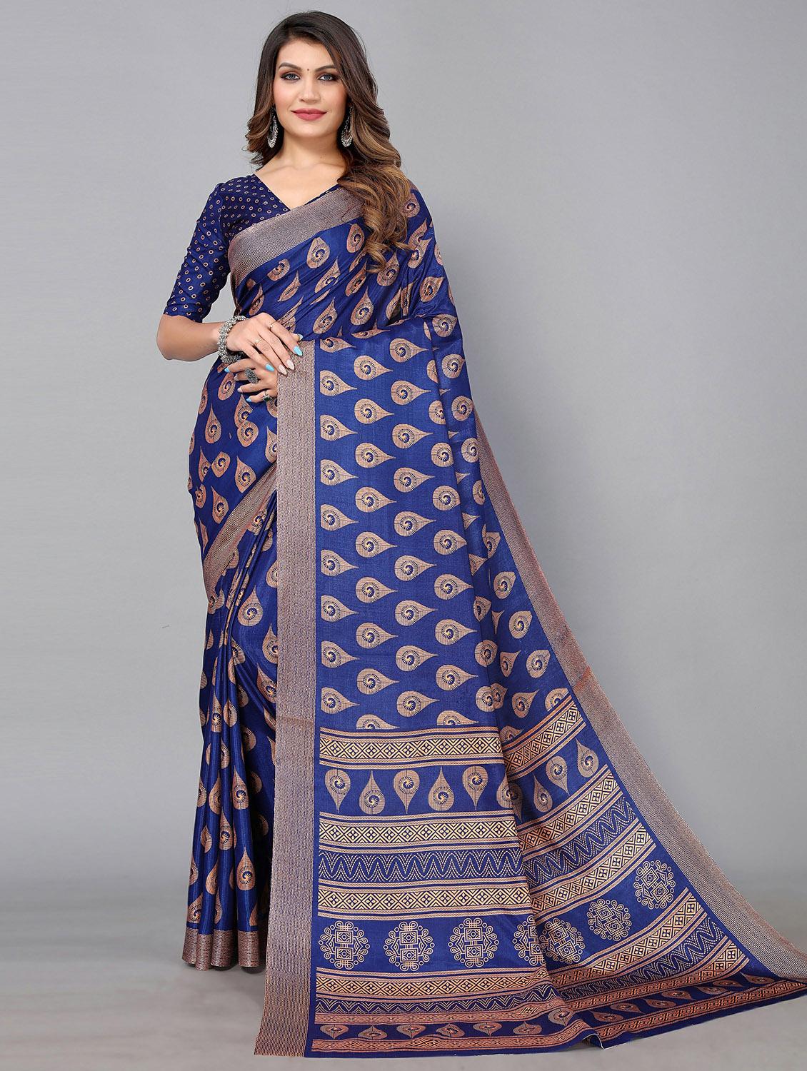 self design mysore silk saree with blouse - 20039632 - Zoom Image - 0