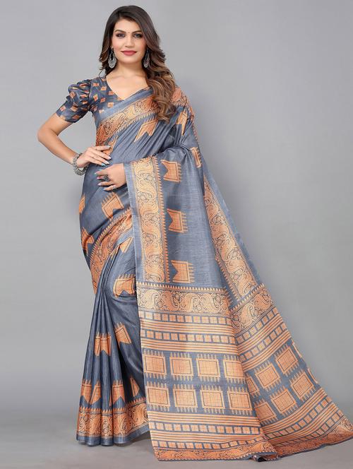 self design mysore silk saree with blouse - 20039659 - Standard Image - 0