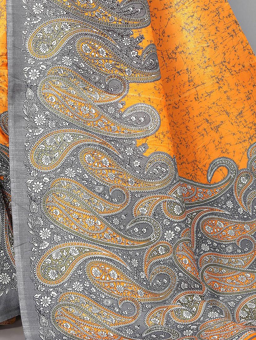 paisley design mysore silk saree with blouse - 20039675 - Standard Image - 3