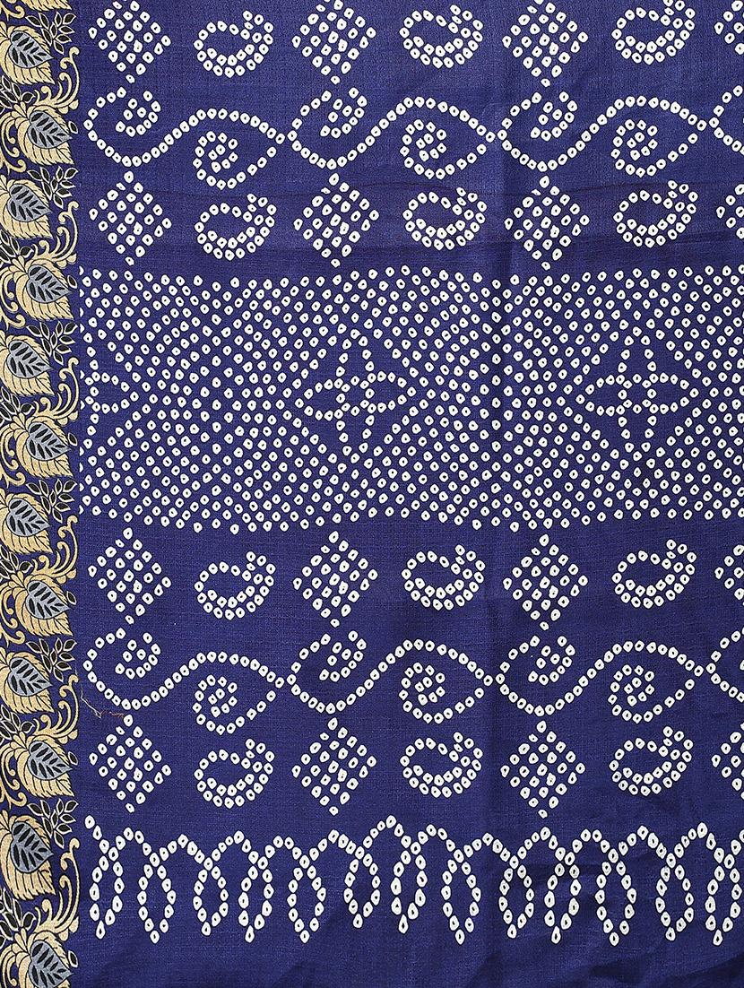 bandhani printed saree with blouse - 20039695 - Standard Image - 3