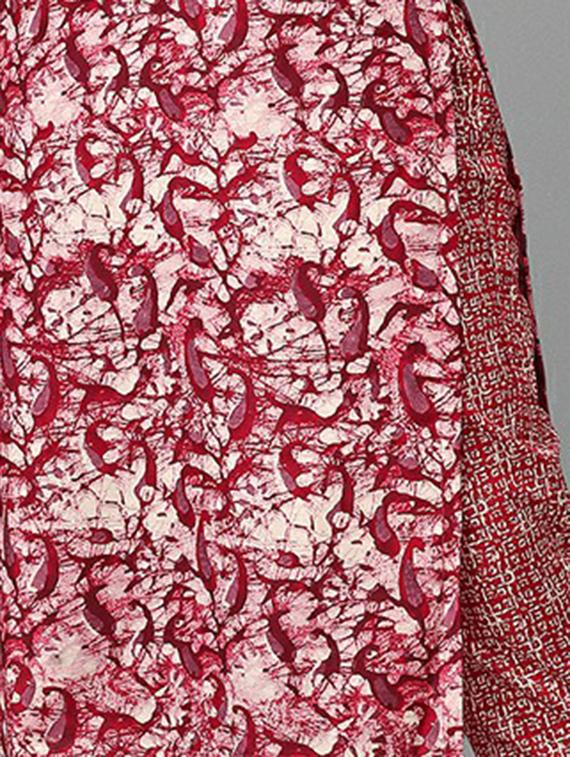 v-neck printed straight kurta - 20039720 - Standard Image - 5