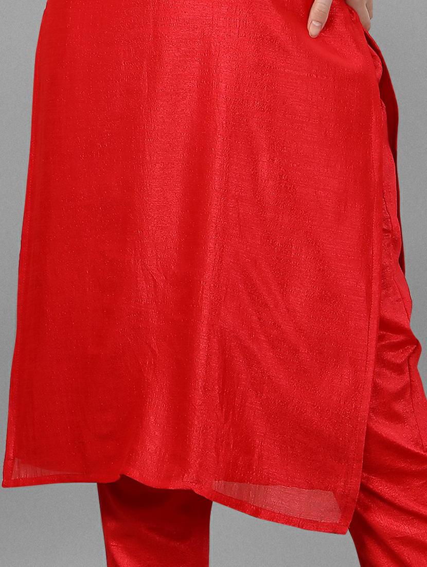 round neck solid straight kurta - 20039723 - Standard Image - 5