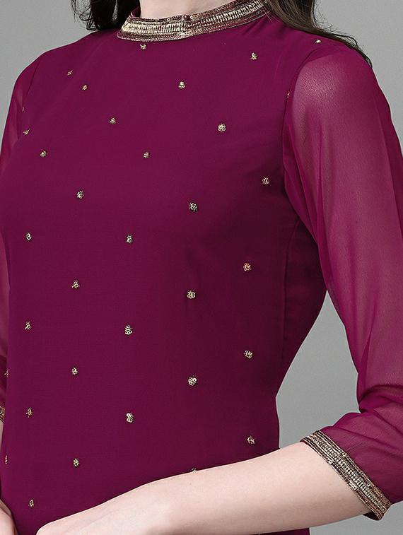 embroidered kurta pant set - 20039771 - Standard Image - 5