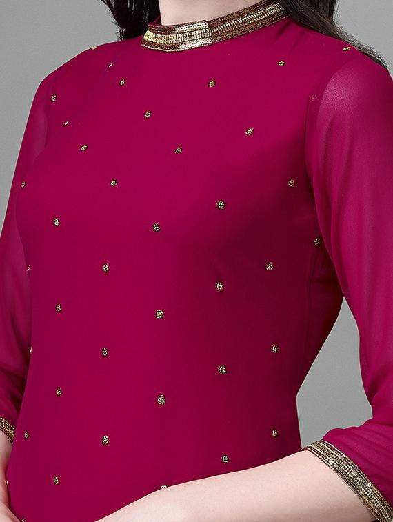 embroidered kurta pant set - 20039783 - Standard Image - 5