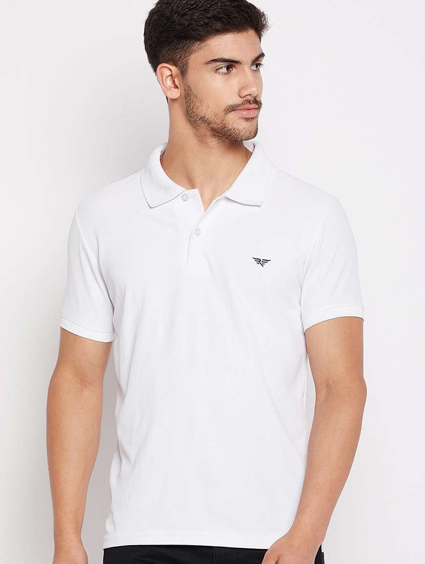 men's solid cotton polo t-shirt
