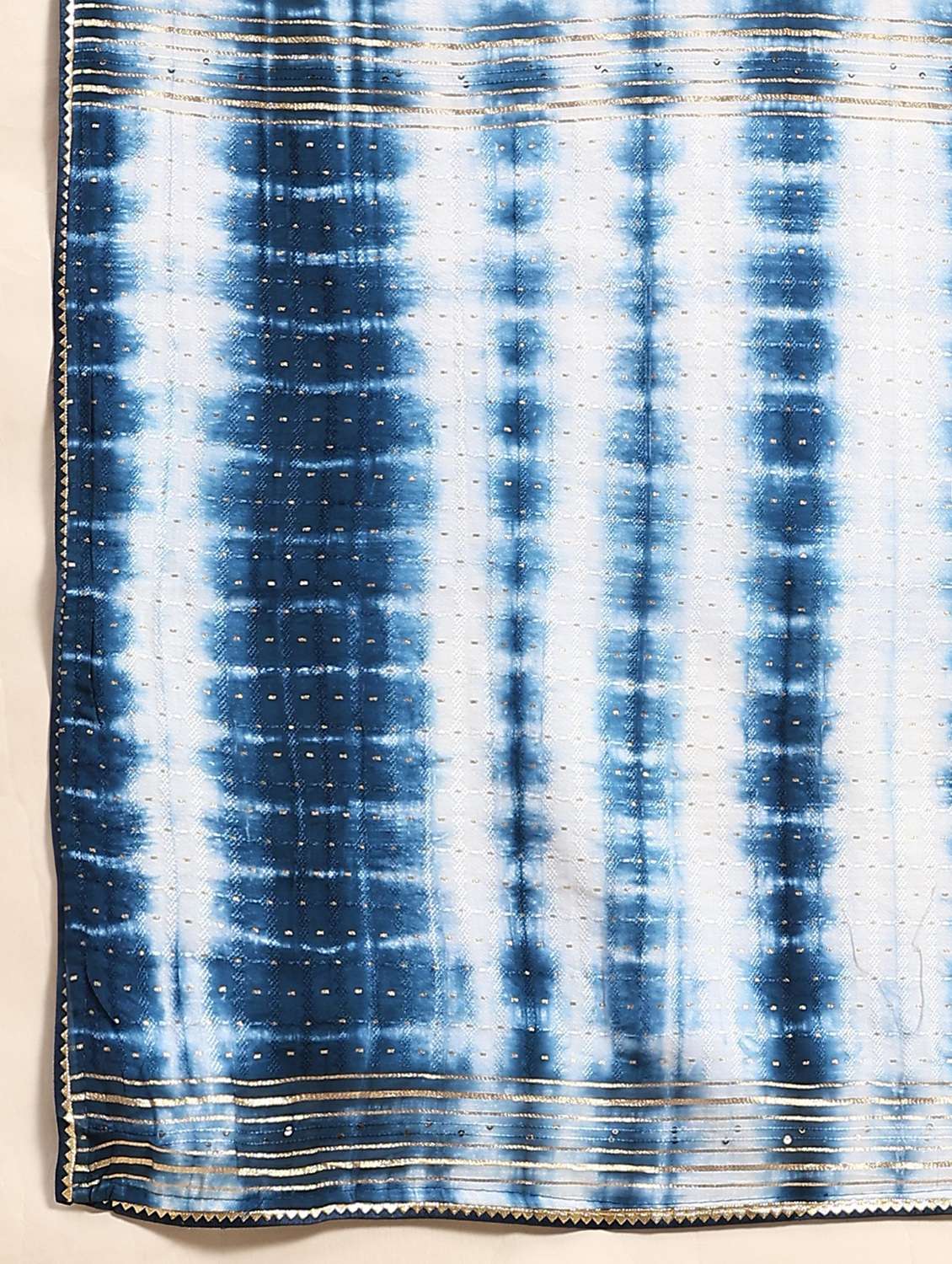 women's tie & dye blue colored saree - 20040212 - Standard Image - 3