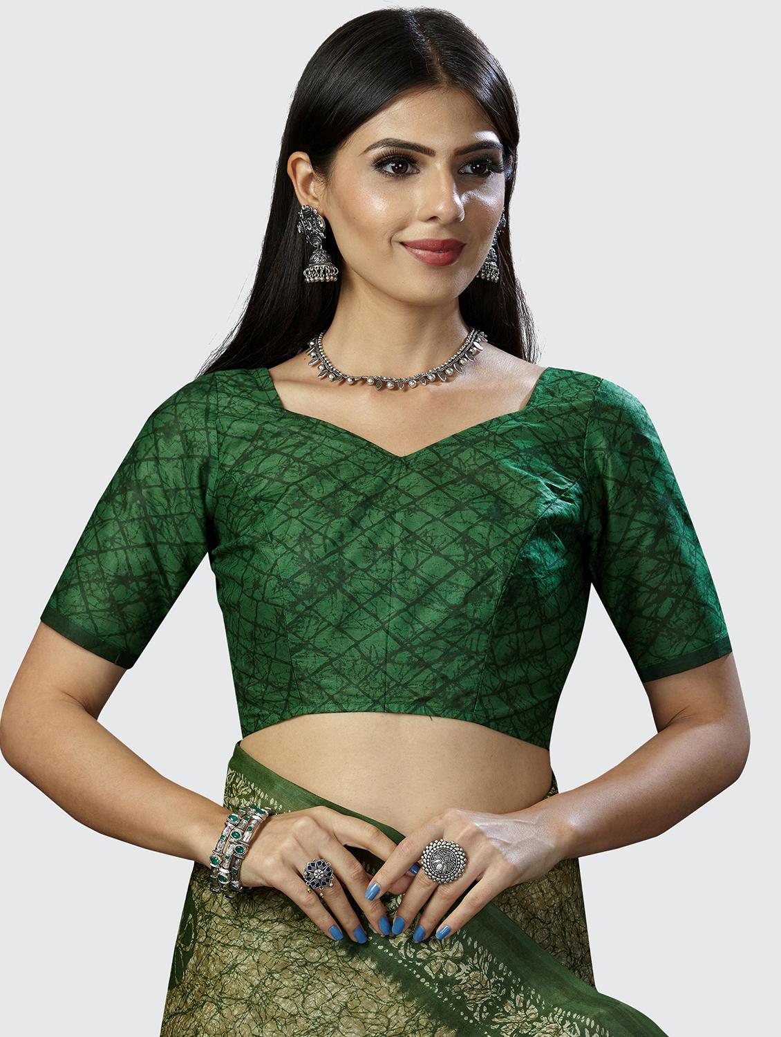 printed saree with blouse - 20040286 - Standard Image - 3