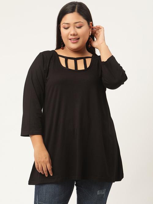 women's a line round neck top - 20040344 - Standard Image - 0