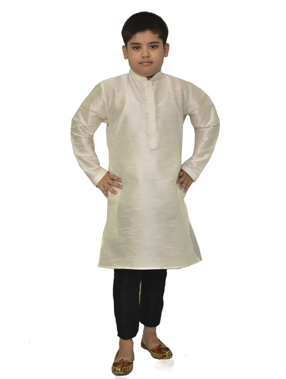 cream cotton kurta set - 20040364 - Zoom Image - 0