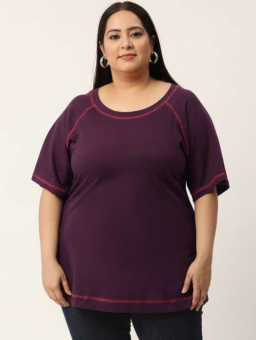 women's plain round neck t-shirt - 20041612 - Standard Image - 0