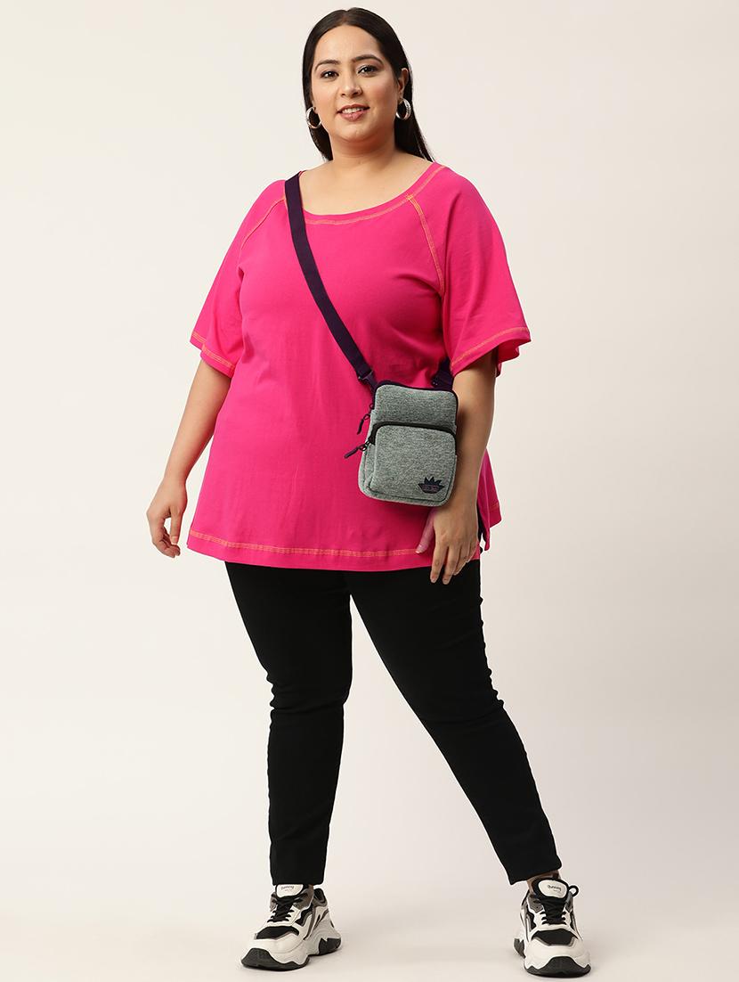 women's plain round neck t-shirt - 20041613 - Standard Image - 3