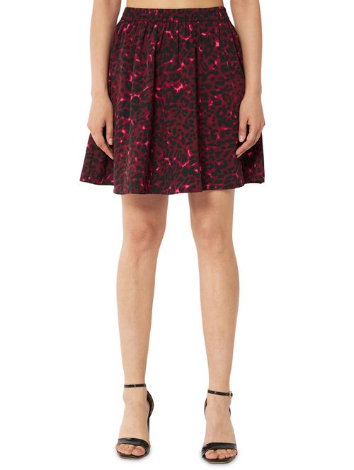 mid rise printed a-line skirt - 20041616 - Standard Image - 0