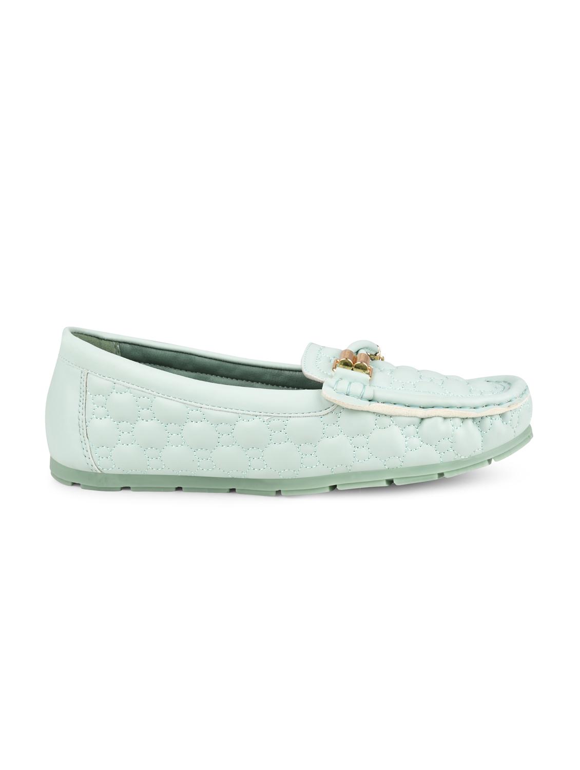 green pu slip on loafers - 20045287 - Standard Image - 3