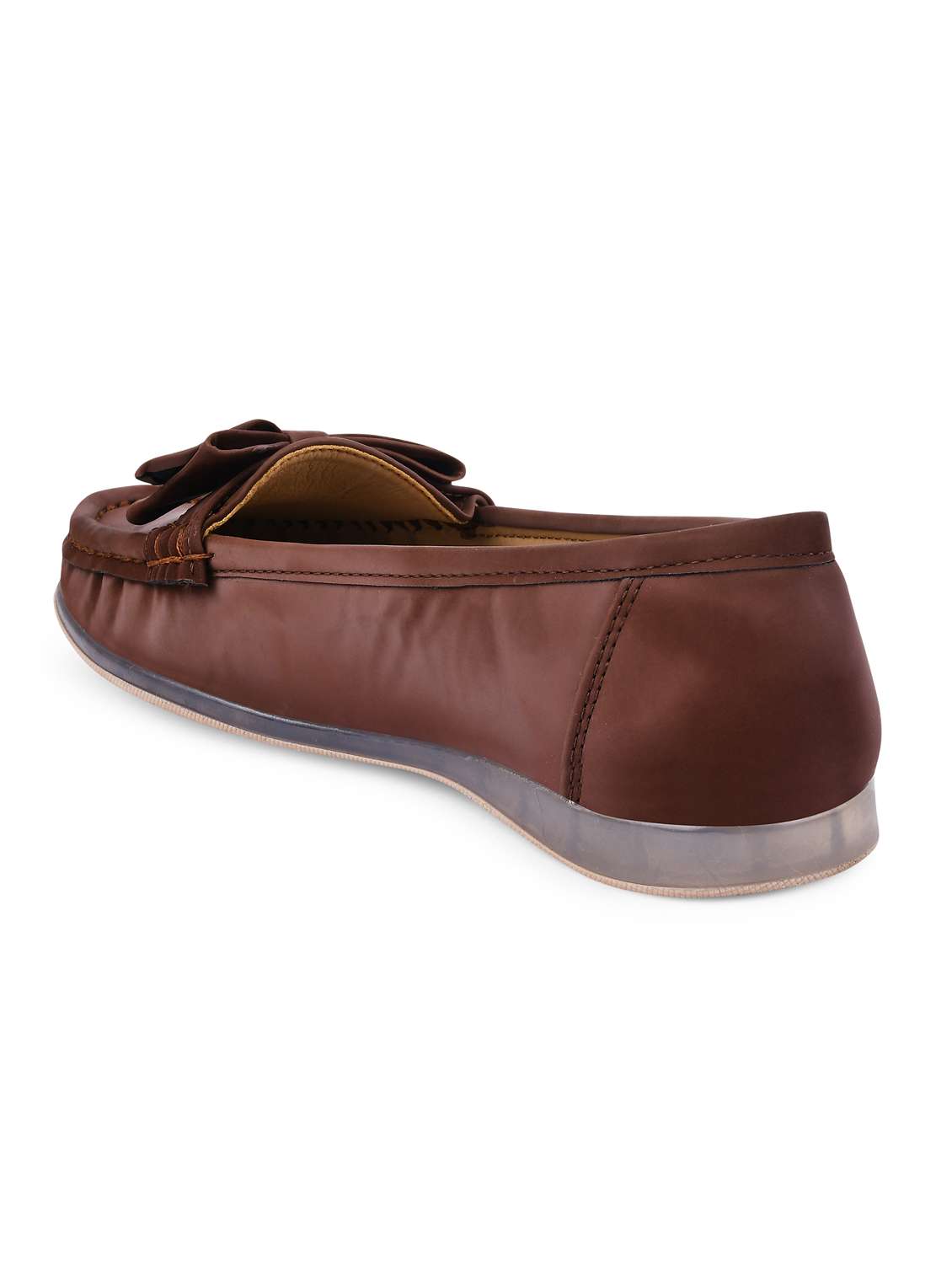 brown pu slip on loafers - 20045294 -  Standard Image - 3