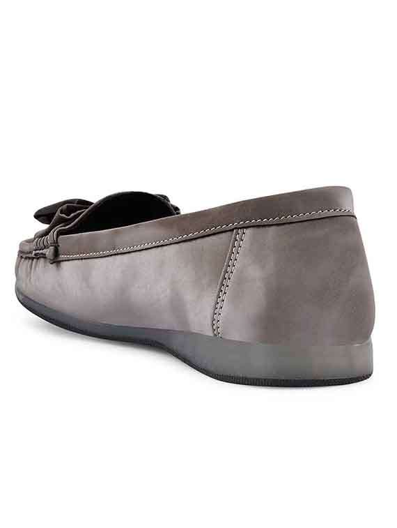 grey pu slip on loafers - 20045295 -  Standard Image - 3