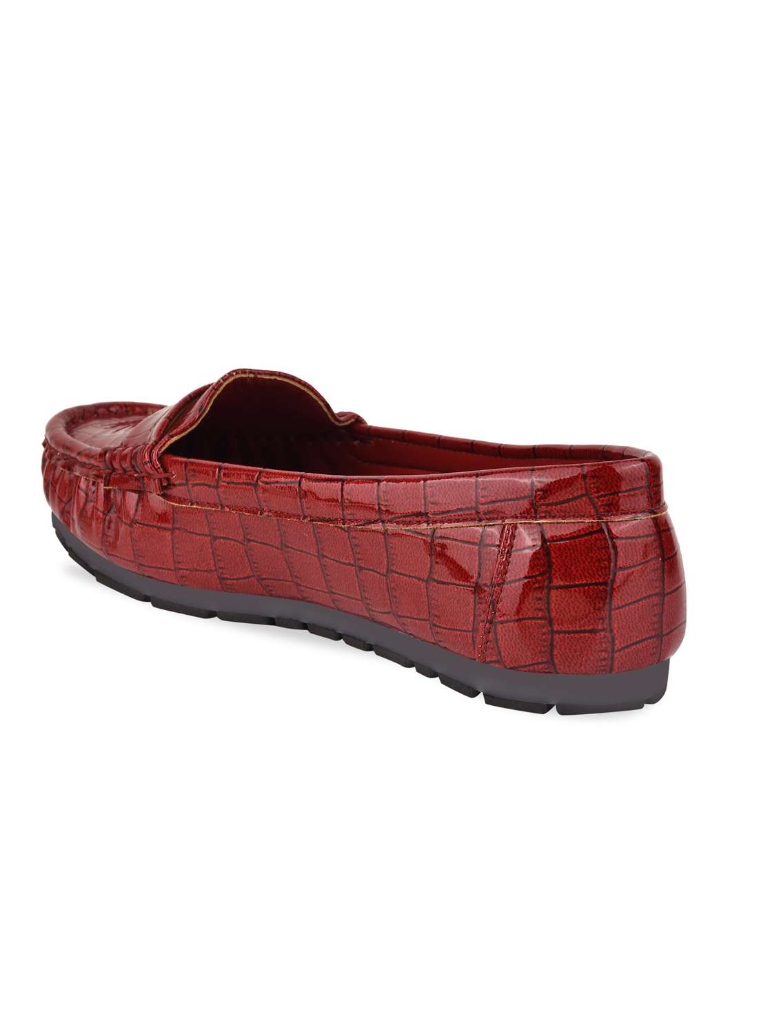 red leather slip on loafers - 20045300 -  Standard Image - 3
