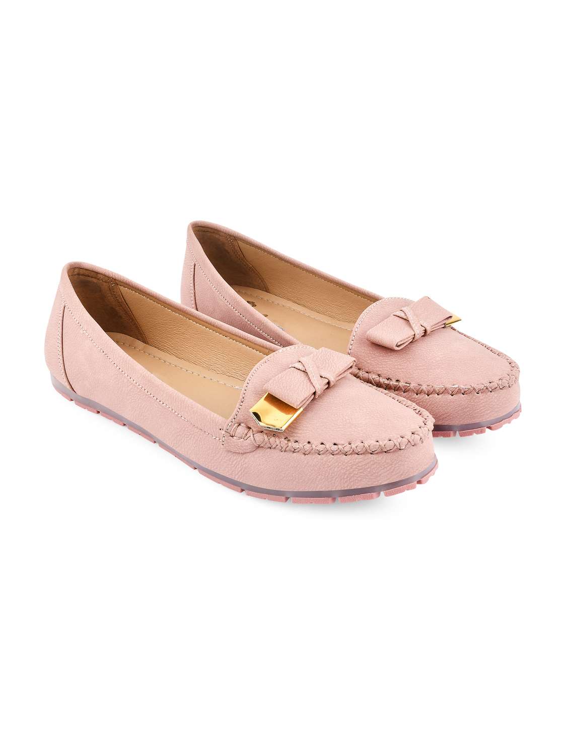 peach slip on loafer