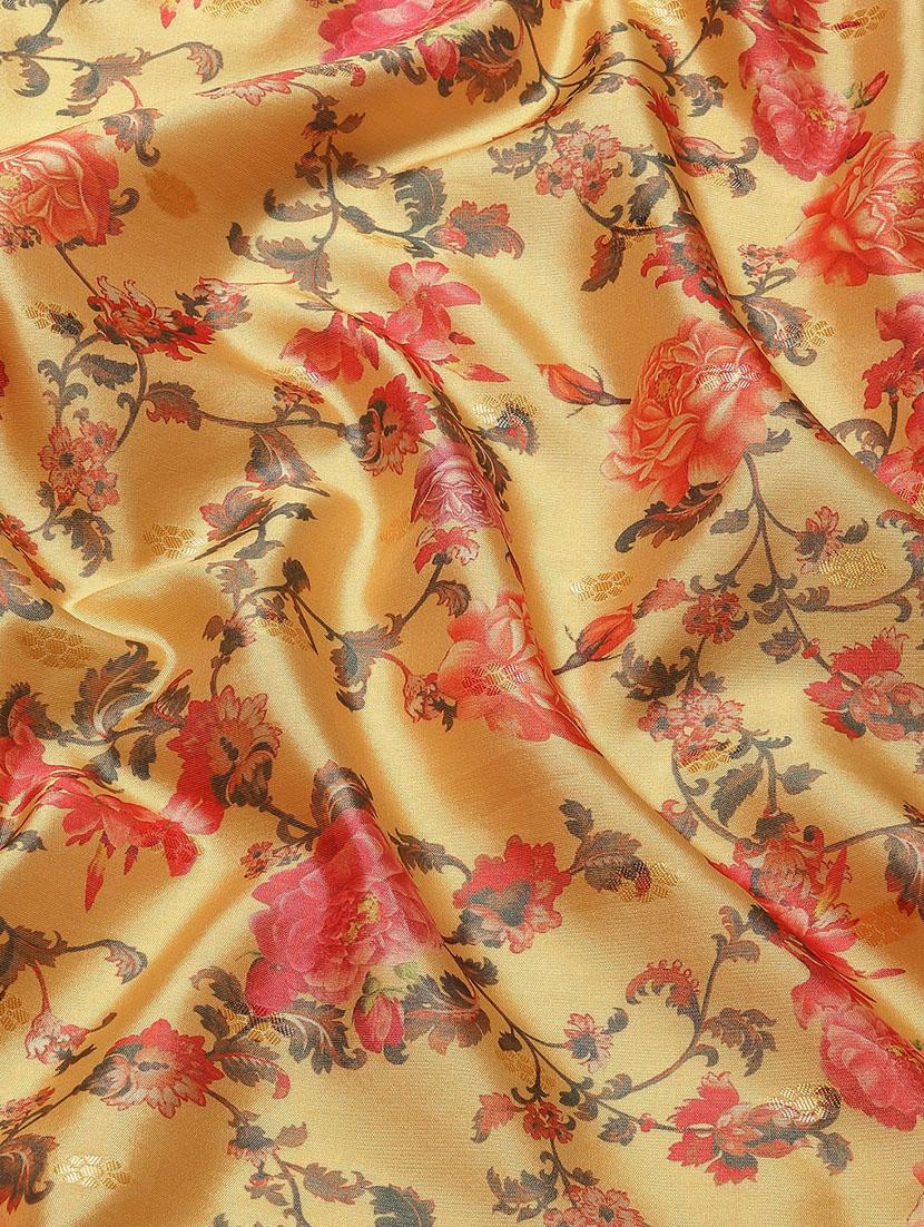 women's self design mustard colored saree with blouse - 20045937 - Standard Image - 3