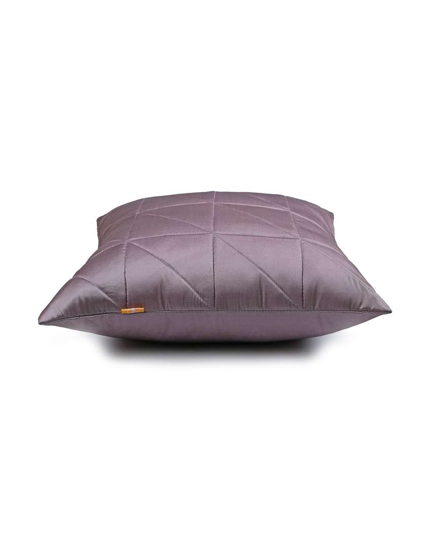 purple quilted cushion cover - 20046242 - Standard Image - 3