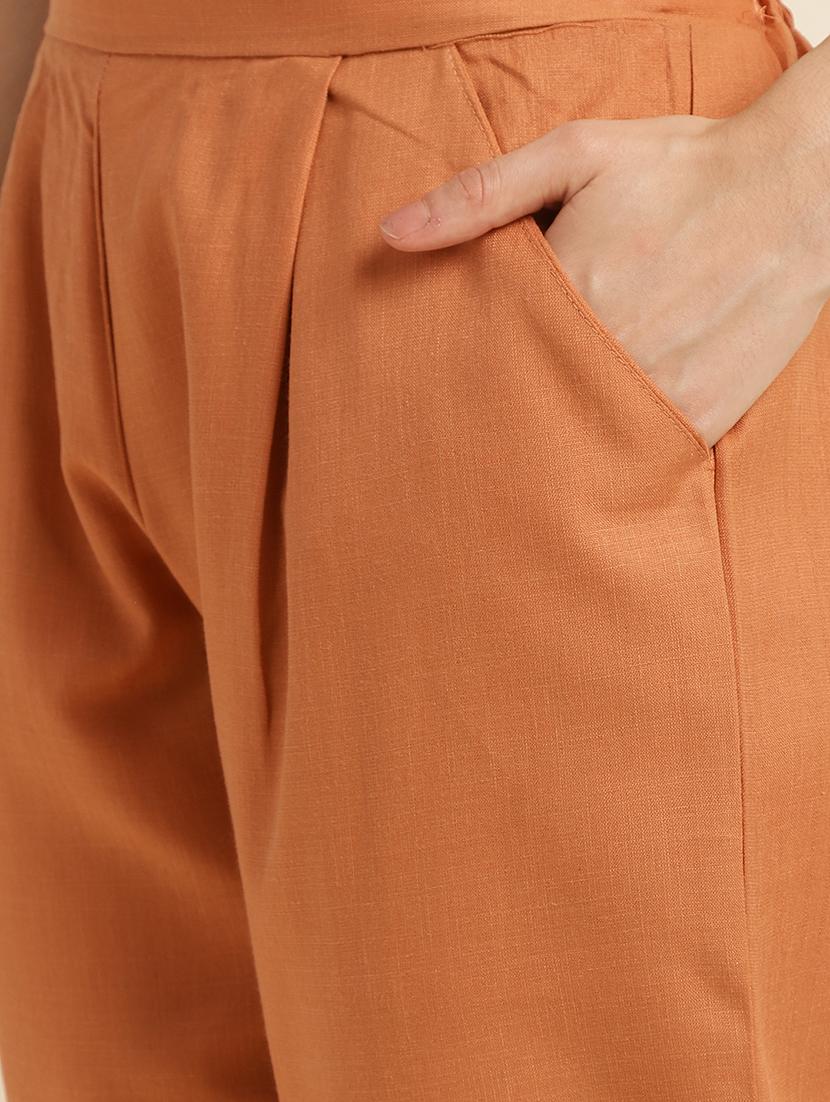 multi colored rayon kurta pant set - 20047686 - Standard Image - 5