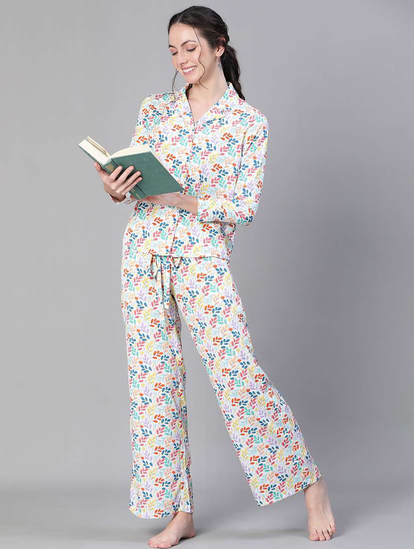 women printed sleepwear shirt - 20047877 -  Standard Image - 3