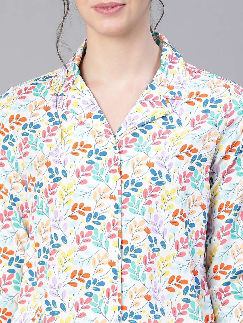 women printed sleepwear shirt - 20047877 -  Standard Image - 5