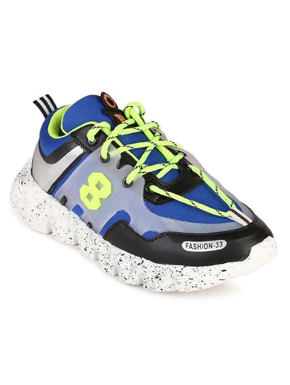 blue leatherette casual shoe