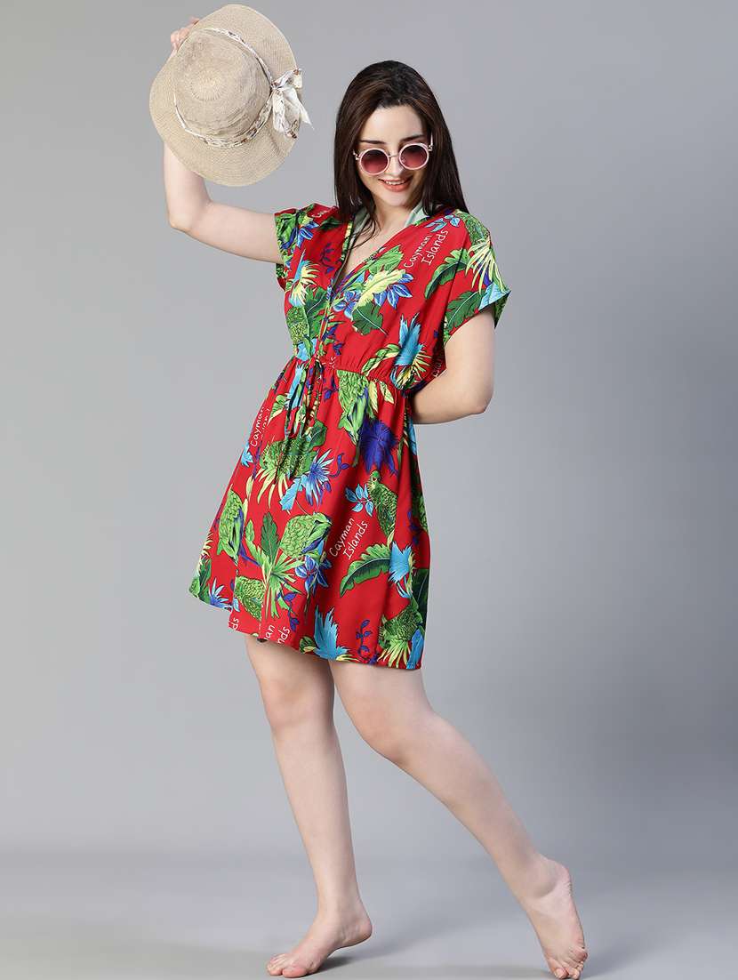 red printed tankini - 20049972 -  Standard Image - 3