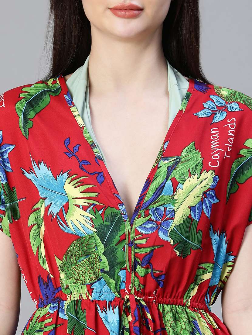 red printed tankini - 20049972 -  Standard Image - 5