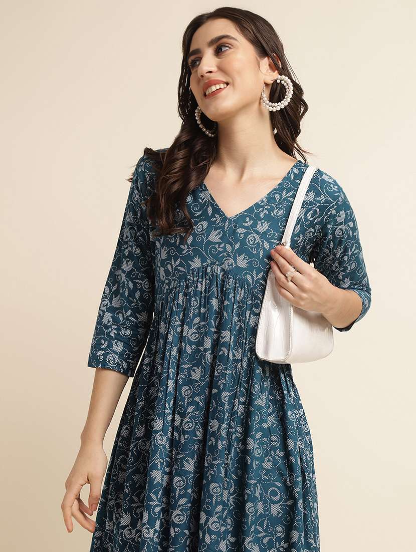 women printed kurta pant set - 20050072 -  Standard Image - 3