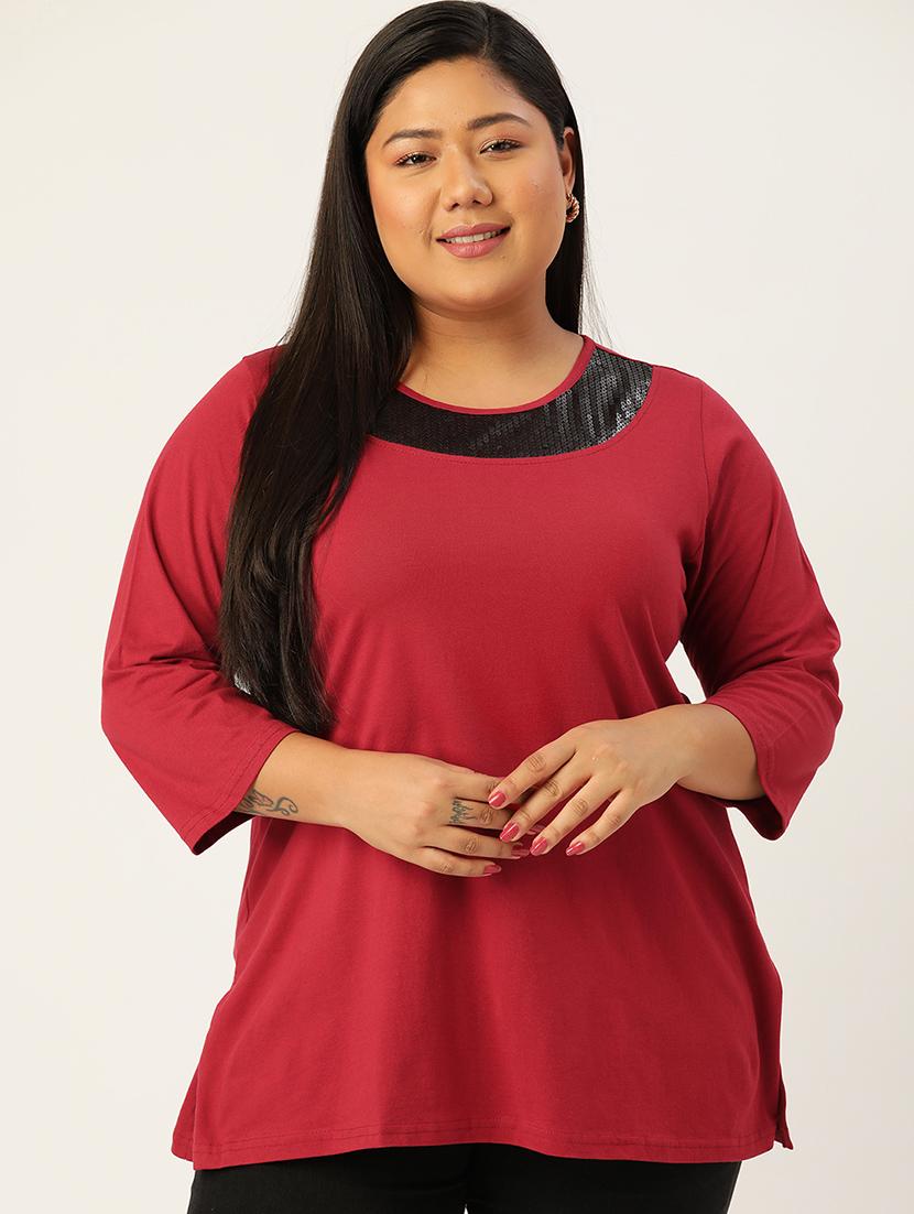 women's straight round neck top - 20050319 -  Zoom Image - 0