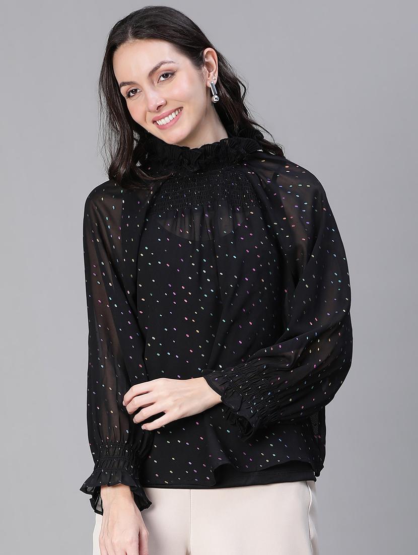 women's straight mock neck top - 20051443 - Zoom Image - 0
