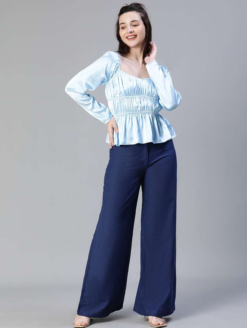 women's blouson square neck top - 20051445 -  Standard Image - 3