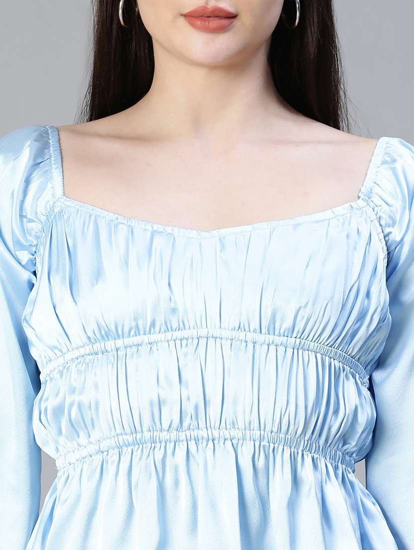 women's blouson square neck top - 20051445 -  Standard Image - 5