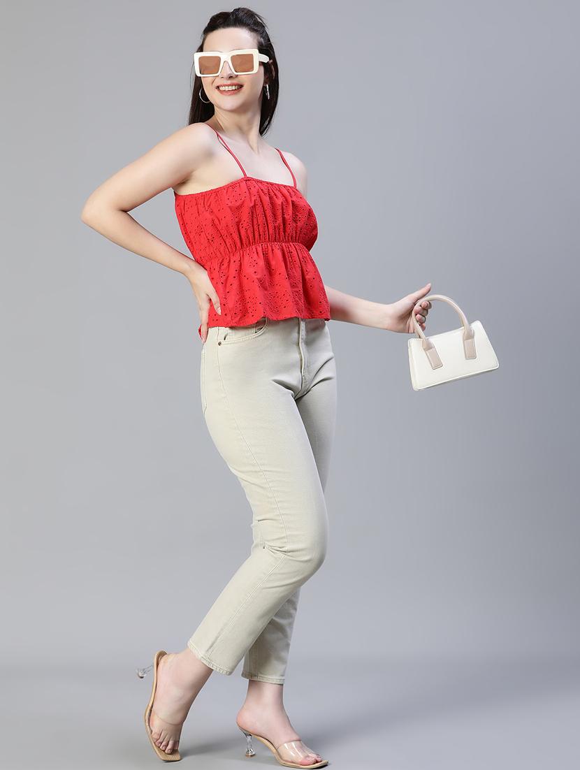 women's peplum shoulder strap top - 20051450 - Standard Image - 3