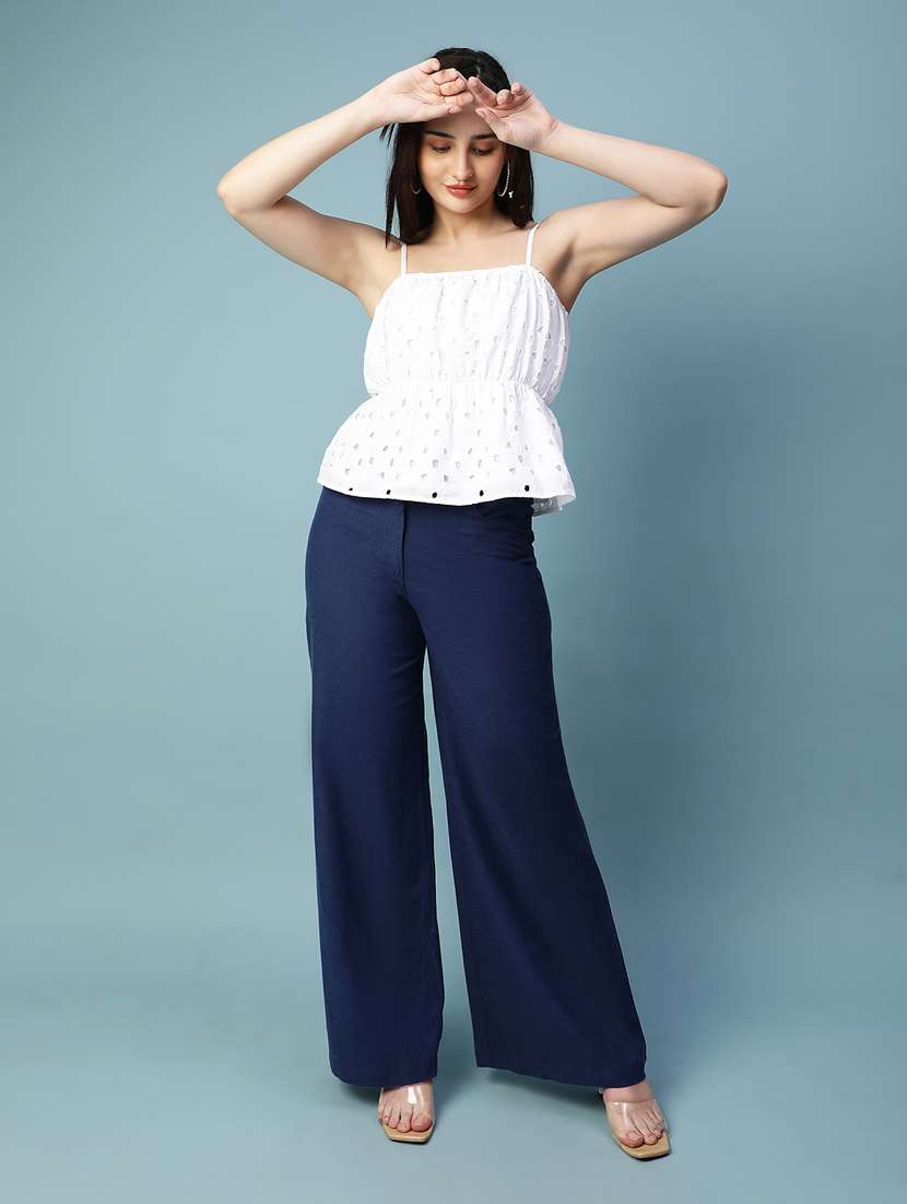 women's peplum shoulder strap top - 20051451 -  Standard Image - 3