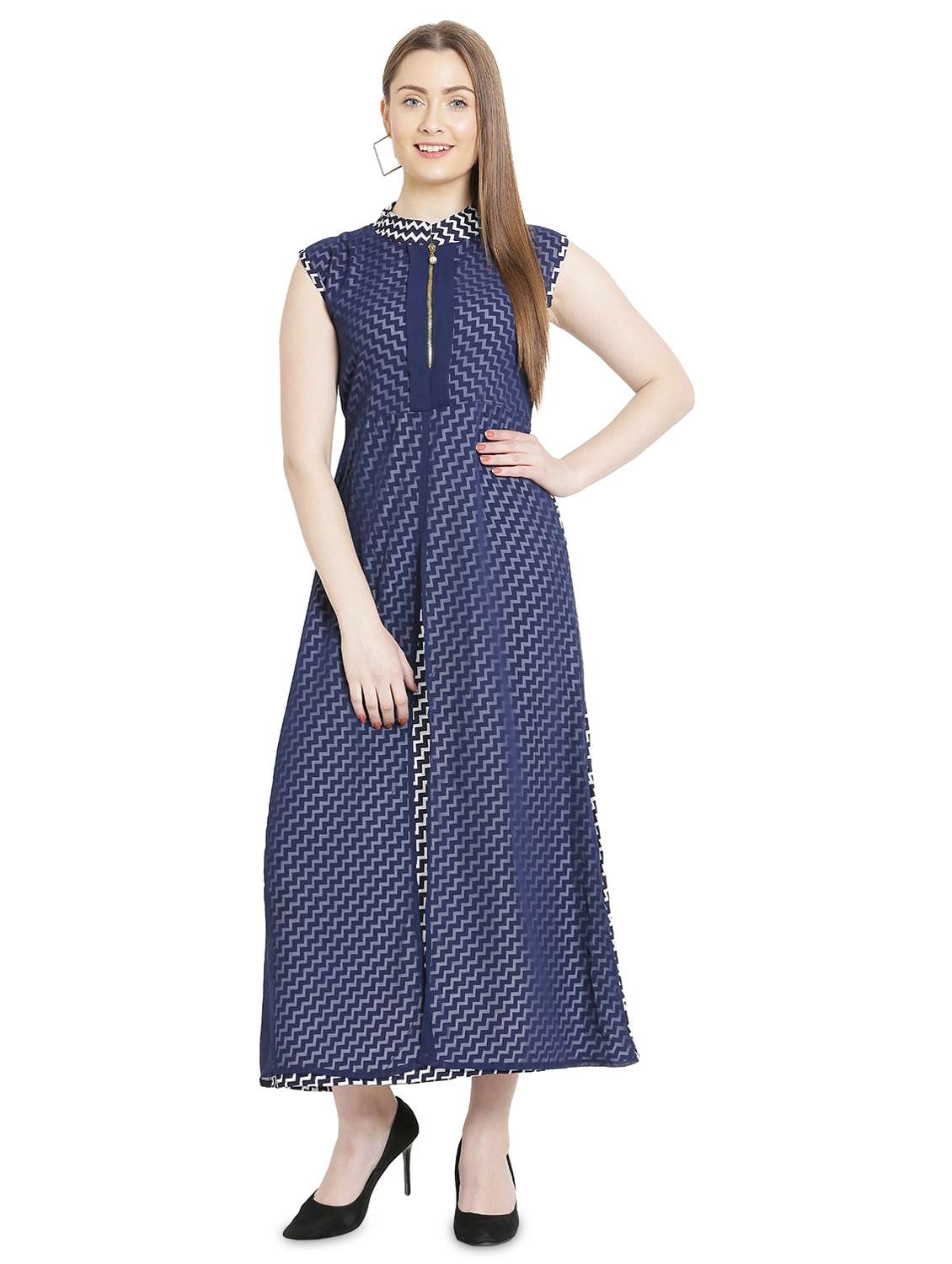 women's layered chevron dress - 20051736 - Zoom Image - 0
