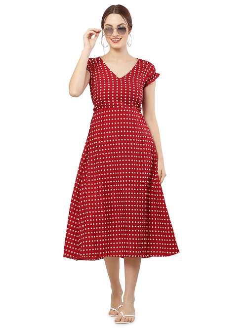 women's fit & flare animal print dress - 20051778 - Standard Image - 0