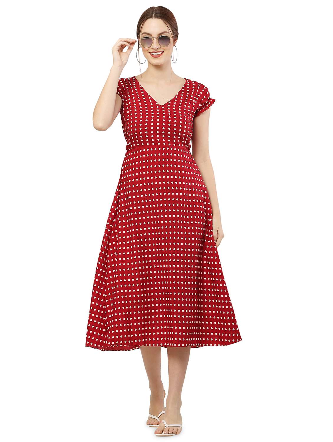 women's fit & flare animal print dress