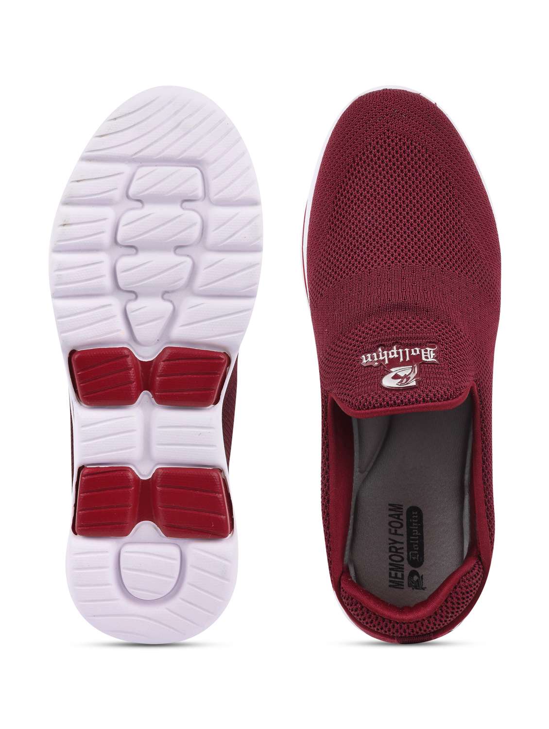 maroon slip on sports shoe - 20051843 -  Standard Image - 5