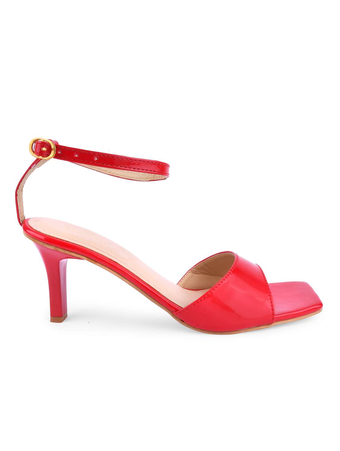 red patent leather ankle strap sandals - 20052081 - Standard Image - 3